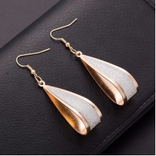 #1322   Gold Crystal Scrub Drop Hook Earrings Long earring Pendents For Women