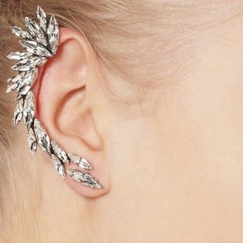 #1327   1pcs Right Ear Clip Fashion Rhinestone Hot Earcuff Jewelry Meniscus