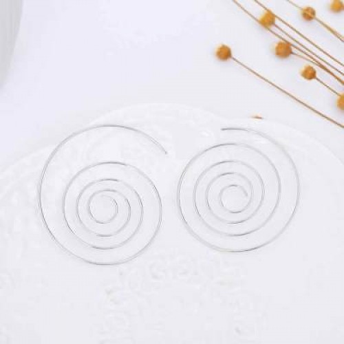 #1338 1 Pair Cool Women's Stainless Steel Hoop Piercing Round crystal Earring