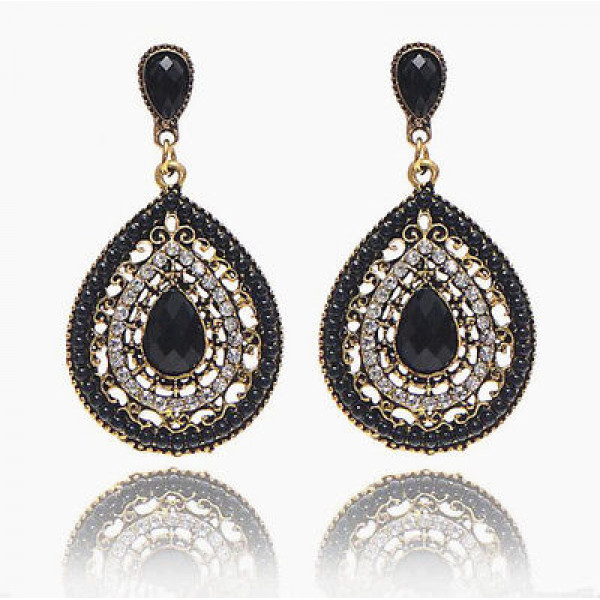 #1348 National style retro water drops luxury earrings hot beads hollow new earr #1348 National style retro water drops luxury earrings hot beads hollow new earr