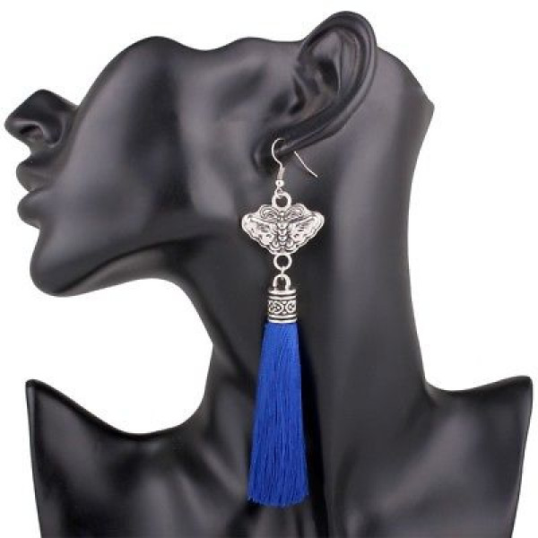 #1353 European and American earrings long tassel exaggerated personality tempera #1353 European and American earrings long tassel exaggerated personality tempera