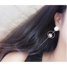 #1359 Silver United States exaggerated geometric retro temperament pearl