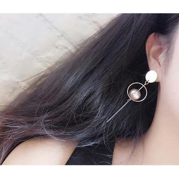 #1359 Silver United States exaggerated geometric retro temperament pearl #1359 Silver United States exaggerated geometric retro temperament pearl