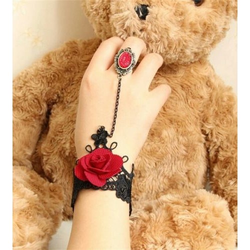 #3063 Goths rose vintage lace bracelet wristband