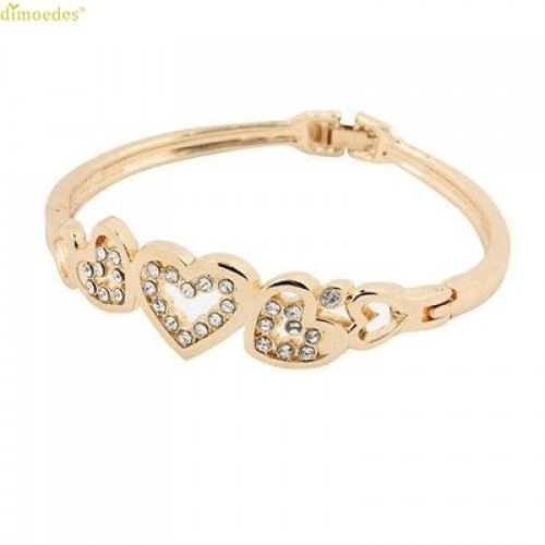 #3071 Women's Fashion Lady Rose Gold Love Bracelet Crystal Bracelet
