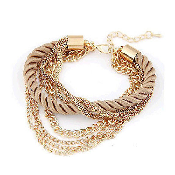 #3086 Fashion rope chain bracelet decoration for girl of six colors hot selling