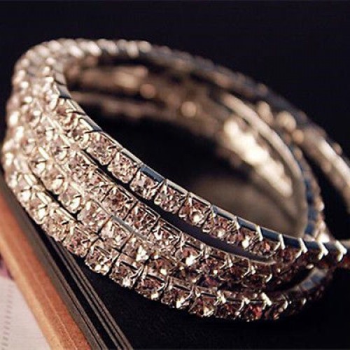 #3097 1PC New Women's Fashion Retro Vintage Noble Exquisite Rhinestone Bracelet