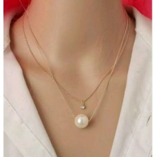 #7019 European And American High-end Fashion Exquisite Double Pearl Necklace