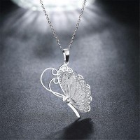 #7059 Woman Lovely Butterfly Pendant Chain Necklace Jewellery