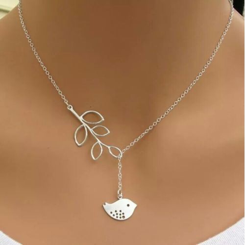 #7067 Hot Fashion Corss Jewelry Leaves Bird Pendant Necklace Statement Necklace
