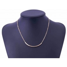 #7095 Summer Beach bikini Curved bar necklace Gold tube Necklace dainty layered
