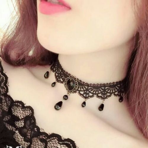 #8063 Fashion Black Velvet Choker Necklace for Women Statement Chocker Necklaces