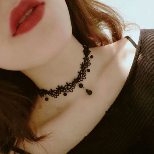#8064 Fashion Black Velvet Choker Necklace for Women Statement Chocker Necklaces