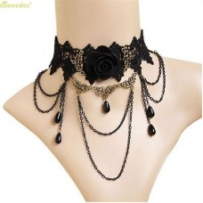 #8067 Women's Fashion New Handmade Gothic Retro Vintage Women Lace Collar Choker