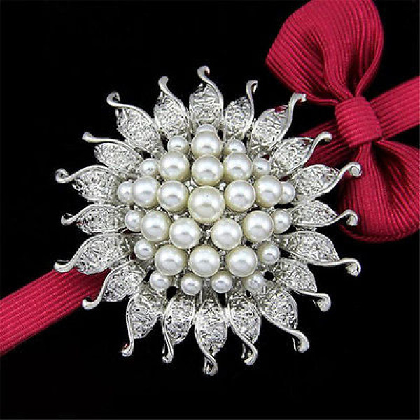 #6017 New Large Fashion Drop Pendant Wedding Lady Pearl Brooch #6017 New Large Fashion Drop Pendant Wedding Lady Pearl Brooch