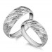 9324  Luxury silver Color Jewelry Wedding couple Ring for women men Valentine's Day gift Spark Promotion Free shippig