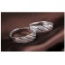 9324  Luxury silver Color Jewelry Wedding couple Ring for women men Valentine's Day gift Spark Promotion Free shippig