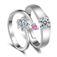 9330 New Arrival Charm Wedding Couple Lovers' Rings Jewelry AAA Cubic Zirconia Crystal Engagement Anniversary Rings Women Gift