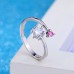 9330 New Arrival Charm Wedding Couple Lovers' Rings Jewelry AAA Cubic Zirconia Crystal Engagement Anniversary Rings Women Gift