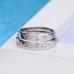 9331  Silver Color Women&Men Opening Ring High Quality Fashion Lovers Couple Rings Wedding Anniversary Jewelry