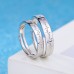 9331  Silver Color Women&Men Opening Ring High Quality Fashion Lovers Couple Rings Wedding Anniversary Jewelry