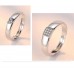 9334 New Lovely Silver Color Open Adjustable Couple Rings For Couple Crystal Heart Square Finger Rings Wedding Party Accessories