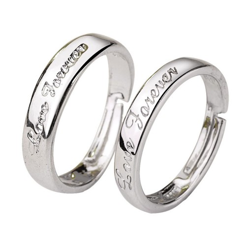 9339 Love Forever engraved fashion simple  wedding proposal men and women