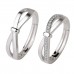 9347  Sterling Silver Couple Rings, Adjustable Style bowknot Promise Ring Set for Him and Her