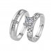 9349 STERLING SILVER RING JEWELRY ENGAGEMENT LOVE CROWN CROSS ZIRCON WEDDING LOVERS COUPLE RINGS FOR WOMEN MEN