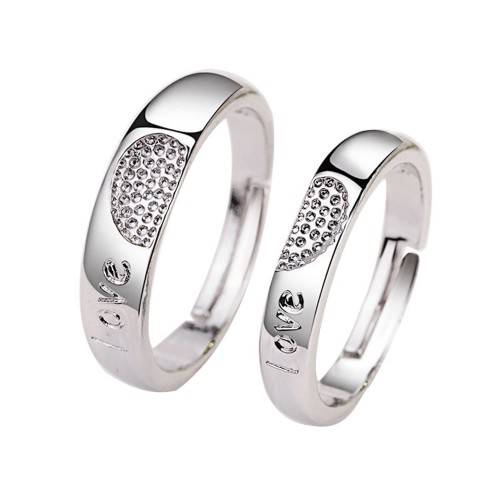 9354 lovers open ring Korean creative LOVE love ring