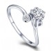 9362 couple ring South Korea silver ring can adjust the opening of the zircon