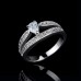 9376 2 layers White Diamond Ring wedding / engagement 