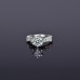 9377 Princess Crown High quality Diamond Titanium Ring 