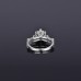 9377 Princess Crown High quality Diamond Titanium Ring 