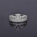 9381 Crown Platinum ring princess Diamond wedding proposal engagement