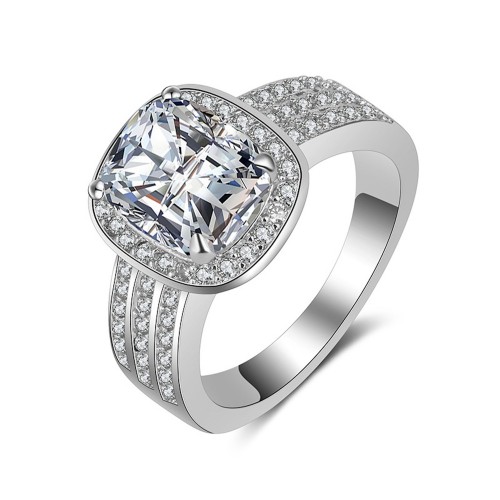 9383 3 layer diamond studded wedding love engagement love Platinum