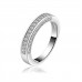 9384 Simple elegant daily use diamond studded Platinum ring 