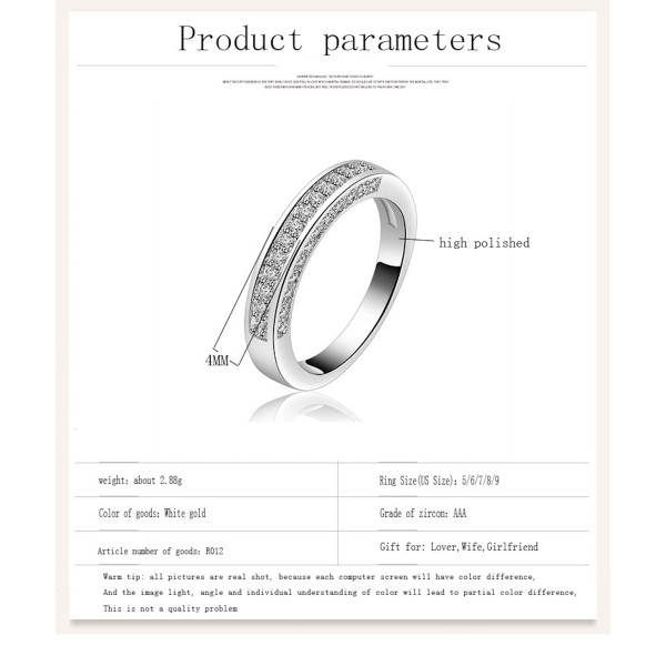 9384 Simple elegant daily use diamond studded Platinum ring 