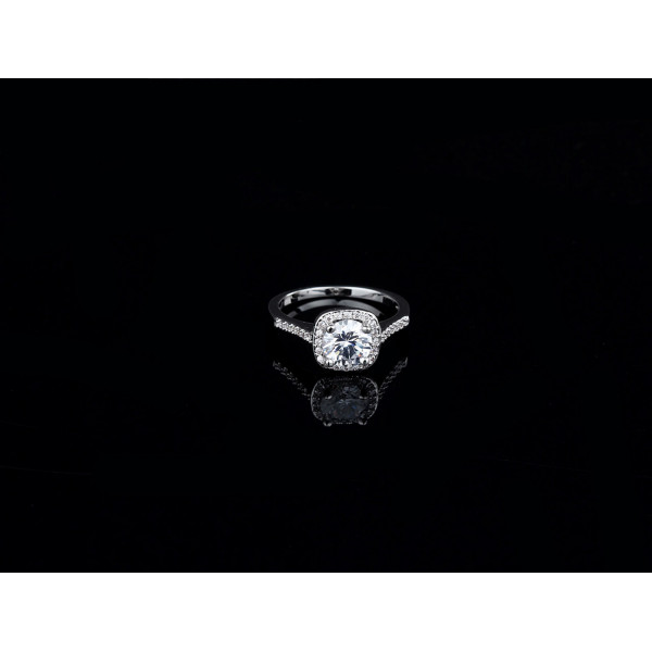 9385 Big Diamond studded daily wear party wedding proposal love Titanium ring