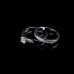 9389 2 pcs simple elegant party daily wedding engagement love proposal titanium ring