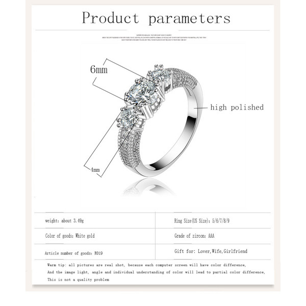 9391 Snow Flake Diamond Platinum New design Stunning love proposal engagement wedding women girls ring
