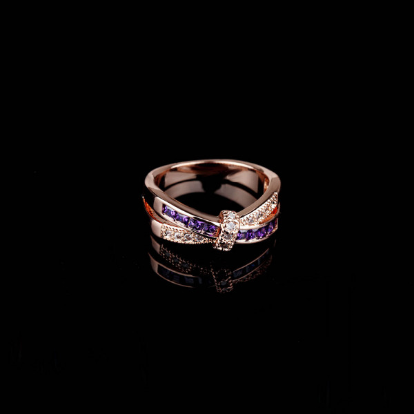 9395 Simple Elegant Cross bow Daily party wedding engagement girl women Titanium ring