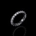 9396 All round diamond studded Wedding proposal love engagement Titanium Ring