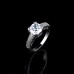 9399 White diamond studded wedding love engagement love Platinum girl women party