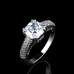 9399 White diamond studded wedding love engagement love Platinum girl women party