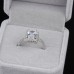 9400 White diamond Square studded wedding love engagement love Platinum girl women party