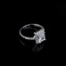 9400 White diamond Square studded wedding love engagement love Platinum girl women party