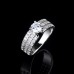 9401 3 layer White diamond Silver wedding love engagement love Platinum girl women party