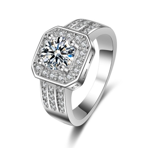 9402 3 layer diamond studded wedding love engagement love Platinum