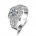 9402 3 layer diamond studded wedding love engagement love Platinum